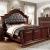 Esperia Leatherette/Wood Panel Bed, Queen Size