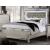 Manar Leatherette/Mirror/Wood Panel Tufted Bed w/LED Light, Eastern King Size