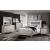Manar Leatherette/Mirror/Wood Panel Tufted Bedroom Set w/LED Light