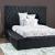 Davida Fabric Low Profile Tufted Platform Bed