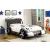 GT Racer Leatherette/Metal Youth Car Bed