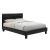 Velen Fabric/Leatherette/Wood Platform Tufted Bed, California King Size