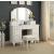 Athy Wood Storage Vanity Dresser w/9 Drawers, Mirror & Stool