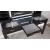 Stephanie Glass/Wood Storage Vanity Dresser w/3 Drawers & Stool