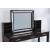Stephanie Glass/Wood Storage Vanity Dresser w/3 Drawers & Stool