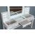 Stephanie Glass/Wood Storage Vanity Dresser w/3 Drawers & Stool