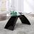 Nahara Glass/Wood Oval Coffee Table