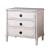 Esther Wood Nightstand w/3 Drawers & USB Charger