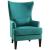 Avina Fabric Accent Chair w/ Kidney Pillow