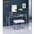 Lismore Glass/Metal Vanity Dresser w/Stool