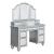 Tracy Wood/Mirror Storage Vanity Dresser w/9 Drawers & Stool