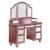 Tracy Wood/Mirror Storage Vanity Dresser w/9 Drawers & Stool