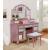 Tracy Wood/Mirror Storage Vanity Dresser w/9 Drawers & Stool