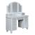 Tracy Wood/Mirror Storage Vanity Dresser w/9 Drawers & Stool