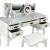 Ashland Wood Storage Vanity Dresser w/5 Drawers, Mirror & Stool