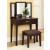 Porterville Wood Storage Vanity Dresser w/Drawer & Stool