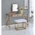 Lismore Glass/Metal Vanity Dresser w/Stool