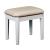Clarisse Wood/Mirror Storage Vanity Dresser w/3 Drawers, Mirror & Stool
