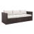 Olina 5-Piece Polyester/Faux Rattan Patio Sofa Set