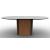 Yoroi W78.7-inch Ceramic/Metal/Wood Customizable Oval Dining Table