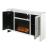 SM Mirrored TV Console w/2 Doors, Height 36