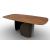 Twins Metal/Veneer Oval Dining Table