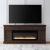 512 84-inch Wood 3-Drawer TV Console w/Firebox Insert & 2 Doors