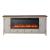 652 80-inch Wood 2-Drawer TV Console w/Firebox Insert & 2 Doors