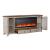 652 80-inch Wood 2-Drawer TV Console w/Firebox Insert & 2 Doors