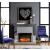 SM Mirrored Indoor Fireplace Mantle