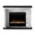 SM Carrara Fireplace Mantle w/Logs Insert