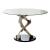 Roxo Glass/Metal Round Dining Set