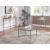 Freja Glass/Steel Round Coffee Table Set