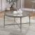 Freja Glass/Steel Round Coffee Table Set