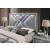 Emmeline Leatherette/Mirror/Wood Panel Storage Bed, Queen Size