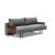 Frode Fabric Sofa Bed w/Walnut Arms