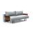 Frode Fabric Sofa Bed w/Walnut Arms