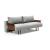 Frode Fabric Sofa Bed w/Walnut Arms
