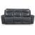 Next Move Leather Power Reclining Sofa with Adjustable Headrest