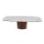Yoroi Metal/Ceramic/Veneer Rectangular Extendable Dining Table w/Rounded Corners