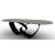 Breeze W98.4-inch Ceramic/Metal Customizable Oval Dining Table