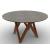 Cartesio W55.1-inch Ceramic/Metal/Wood Customizable Round Dining Table