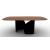 Twins Metal/Veneer Oval Dining Table