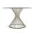 Vortex Metal/Glass Round Dining Table
