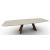 Icaro W118.1-inch Ceramic/Wood Customizable Elliptical Dining Table