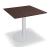 Gravity Square Pedestal Cafe Table w/Metal Base