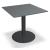 Gravity Square Pedestal Cafe Table w/Metal Base