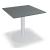 Gravity Square Pedestal Cafe Table w/Metal Base