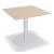 Gravity Square Pedestal Cafe Table w/Metal Base
