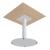 Gravity Square Pedestal Cafe Table w/Metal Base